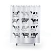 Lots of Cows Shower Curtain with Rustic Farmhouse Design and Waterproof Fabric 