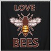 Love Bees Bathroom Shower Curtain with Fabric Durable and Washable Design, Honey Bee Home Decorative Curtain 