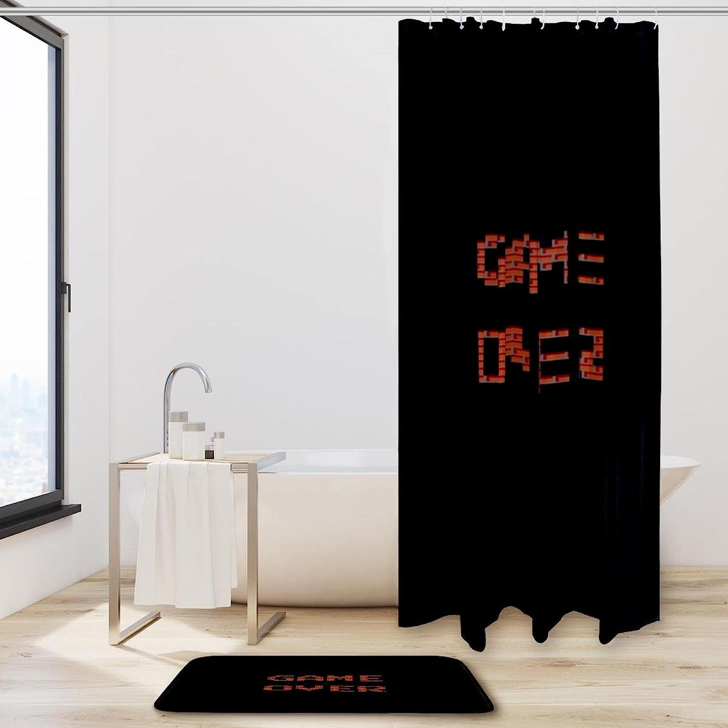 Love Game Over, Waterproof Shower Curtain For Bathroom