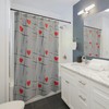Love Game Shower Curtain Art Gift for Bathroom Decor with OXO Design 