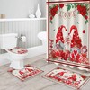 Love Heart Roses Shower Curtain | Rustic Burlap Gnomes Valentine's Day Bathroom Decor