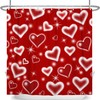Love Heart Shower Curtain - Valentines Day Romantic Lover Couple Bathroom Decor Cute Lover