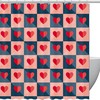 Love Hearts Pattern Shower Curtain with Unique Design 