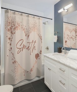 Love Is In The Air Heart Shower Curtain For Your Bathroom