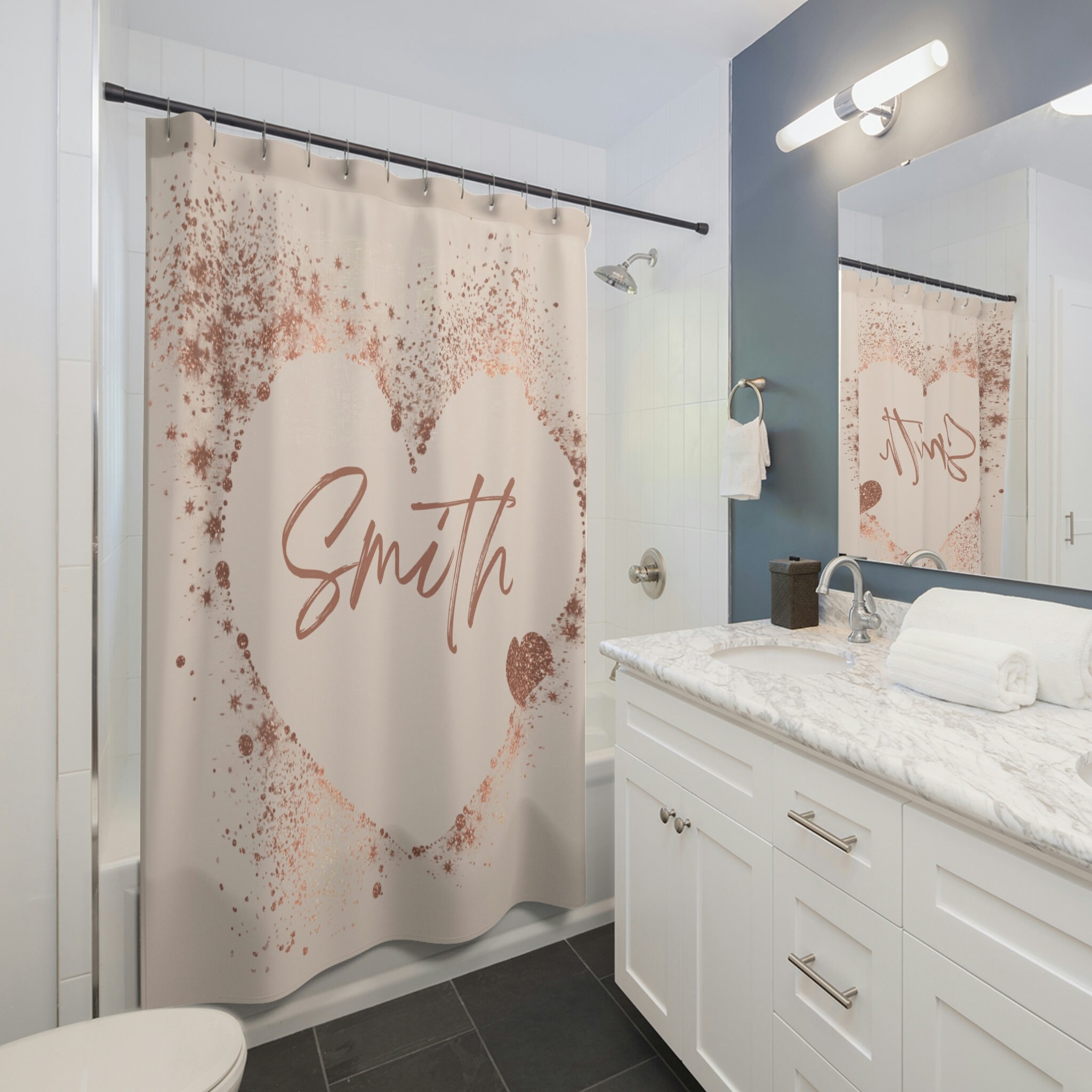 Love Is In The Air Heart Shower Curtain For Your Bathroom