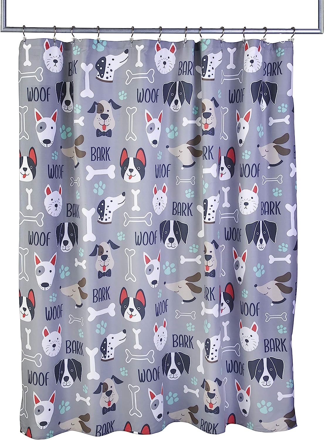 Love Script Valentine's Day Shower Curtain, Durable and Washable Colored Bathroom Decor