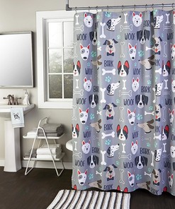 Love Script Valentine's Day Shower Curtain, Durable and Washable Colored Bathroom Decor