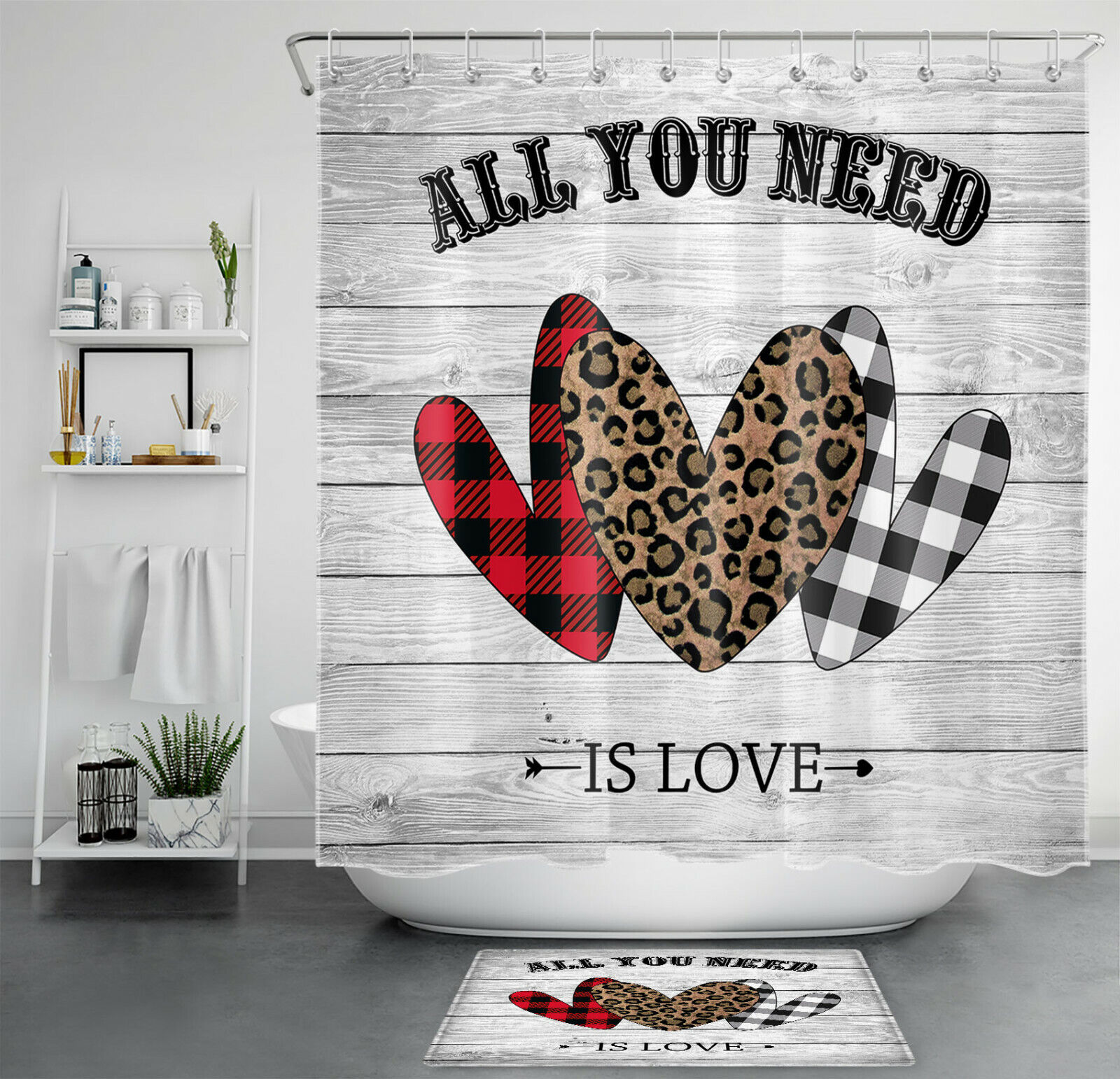 Love Shower Curtain Design