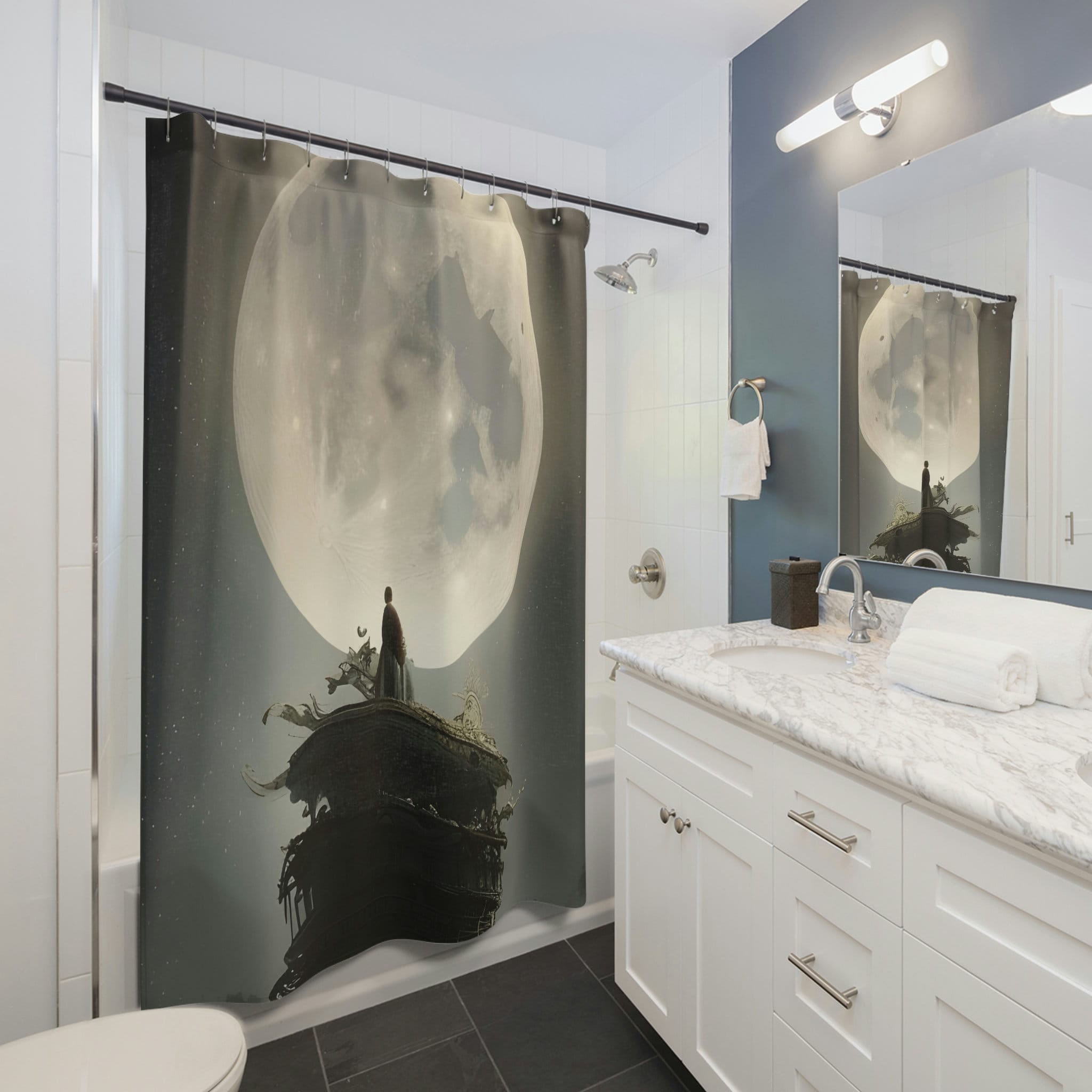 Love Under the Moons Shower Curtain