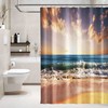 Lovely 3D Sea Tide Shower Curtain For Your Bathroom