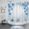 Lovely Bathroom Snow Globe Shower Accessories Set in Blue 