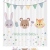Lovely Cartoon Bunny Bear Fox, Waterproof Shower Curtain - Kids Bathroom Shower Curtain