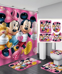 Lovely Cartoon Mushroom Snail Waterproof Shower Curtain For Your Bathroom