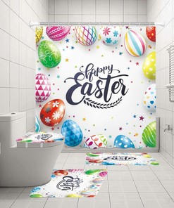 Lovely Dog Shower Curtain Set For Bathroom