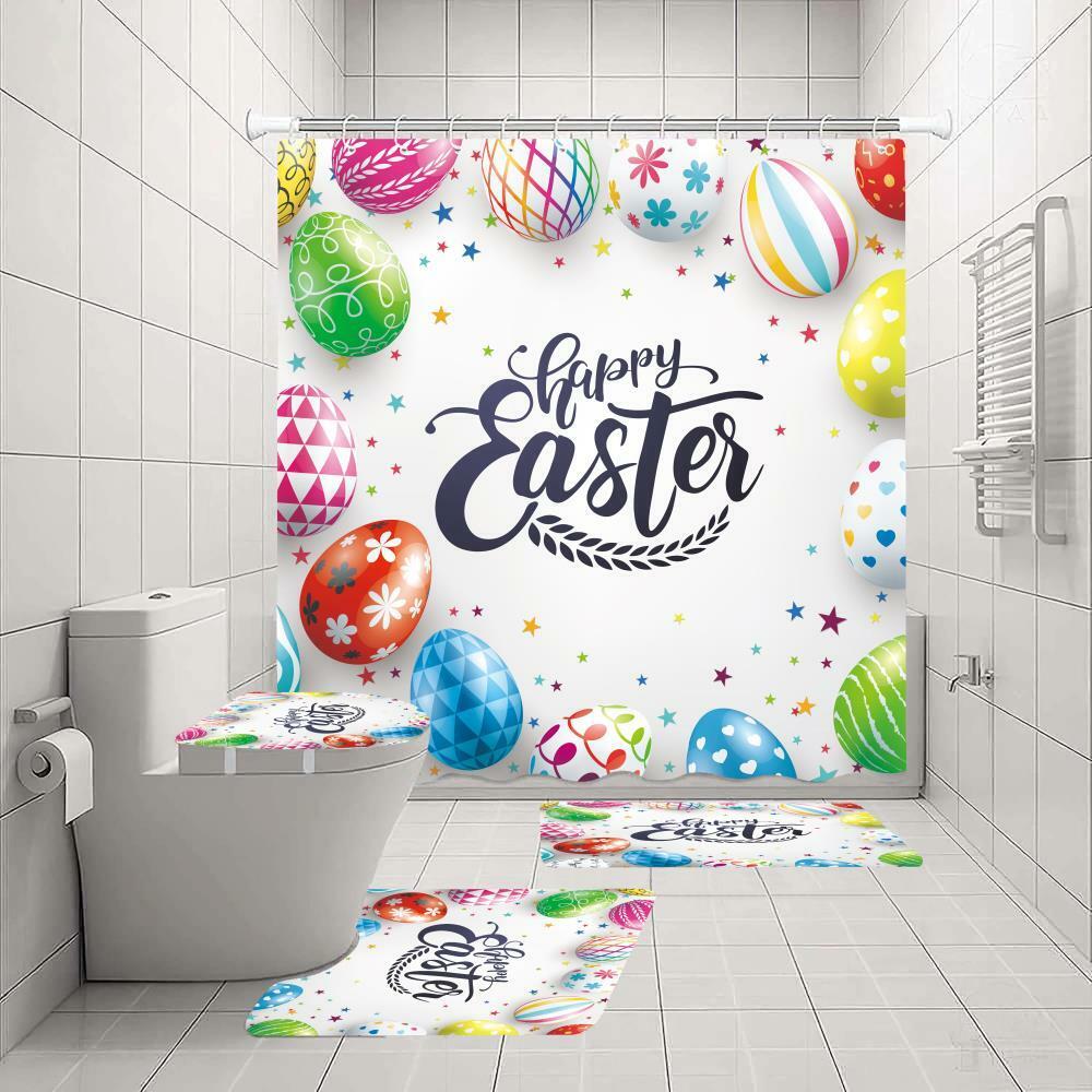 Lovely Dog Shower Curtain Set For Bathroom