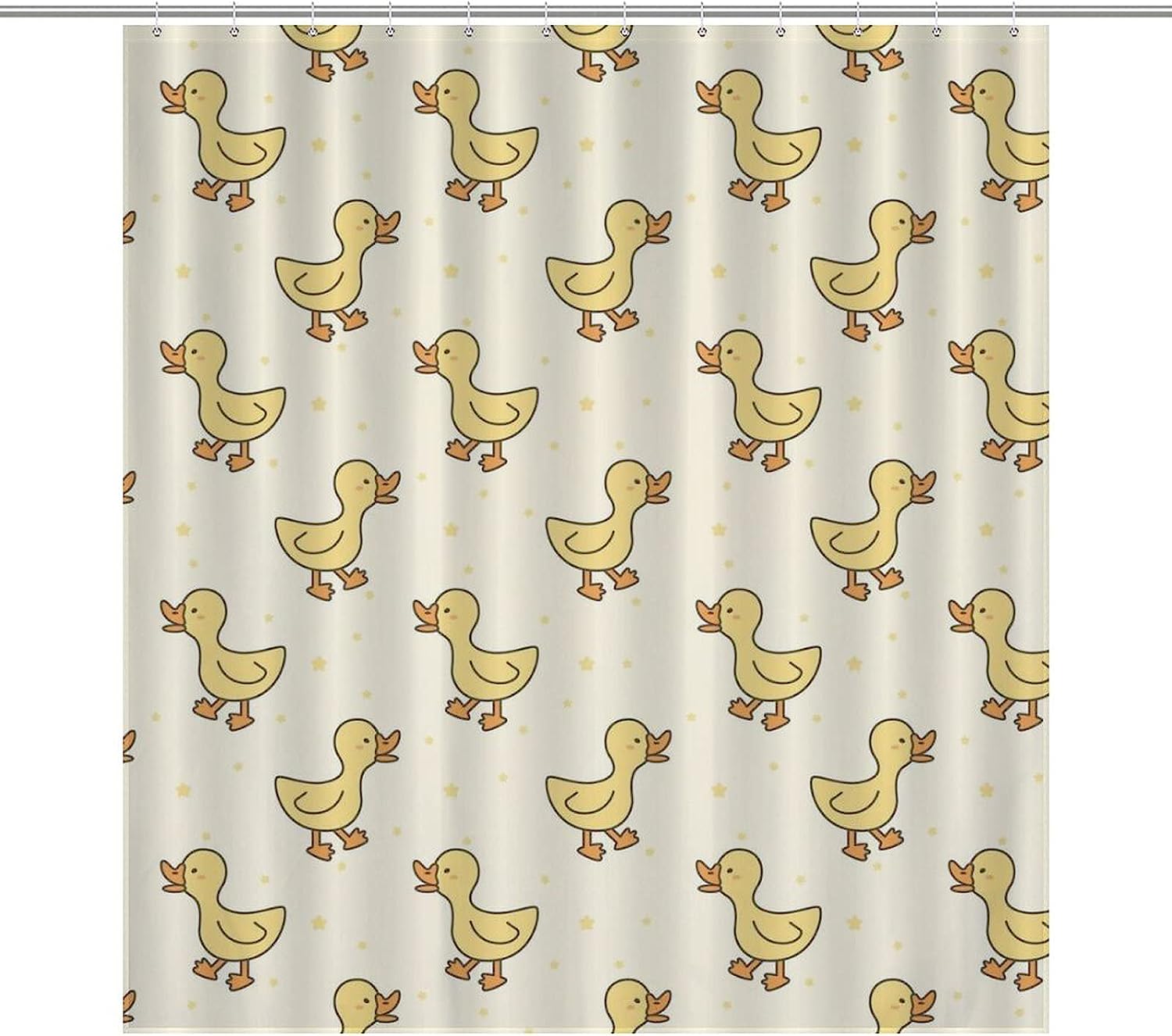 Lovely Duck Printed Shower Curtain - Waterproof Bath Tub Decor