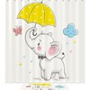Lovely Elephant Shower Curtain - Adorable Waterproof Bathroom Decor