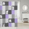 Lovely Elephant Shower Curtain - Geometric Stripes And Waterproof Fabric For Home Bathroom Decor