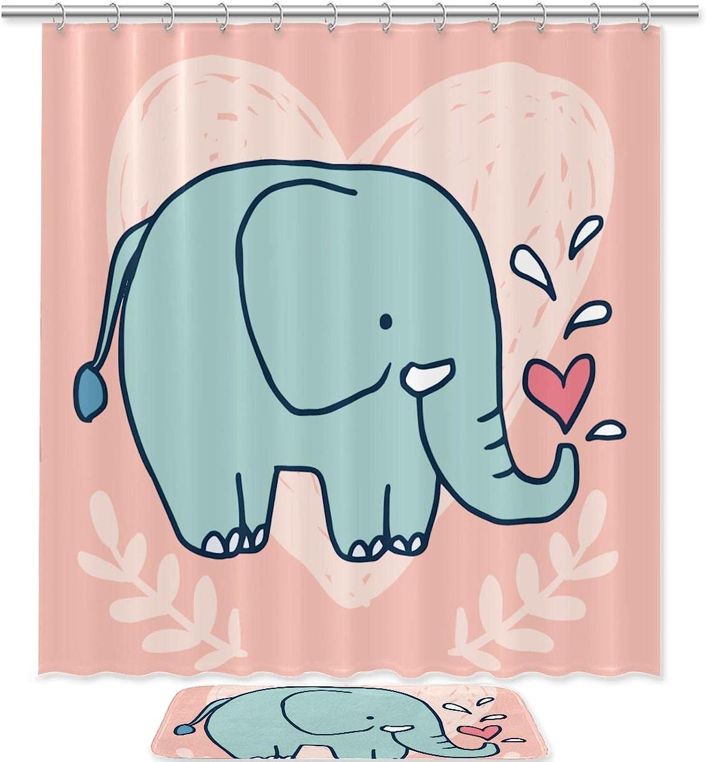 Lovely Elephant in your Bathroom - Shower Curtains Decorative
