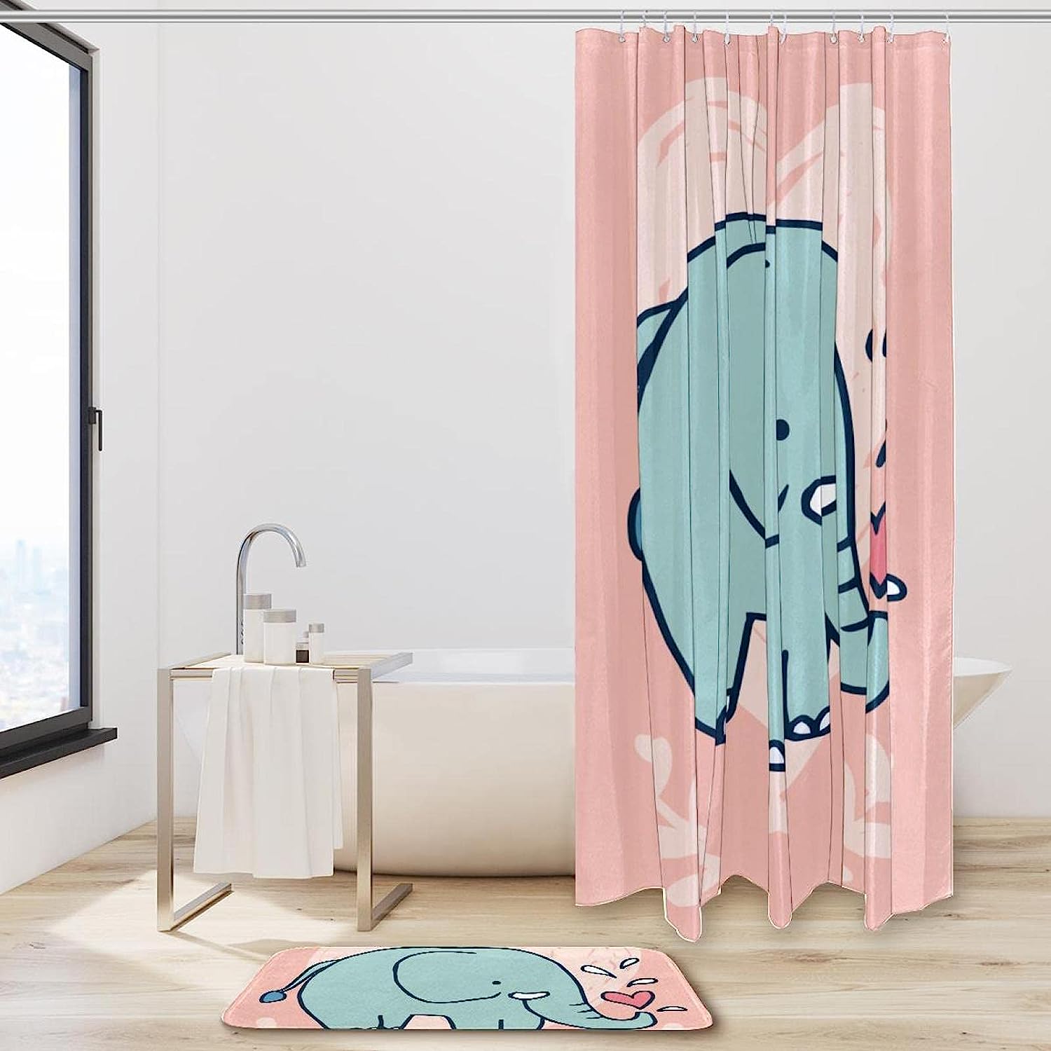 Lovely Elephant in your Bathroom - Shower Curtains Decorative