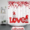Lovely Gnome Shower Curtain for Romantic Valentine's Day - Vintage Bathroom Shower Curtains