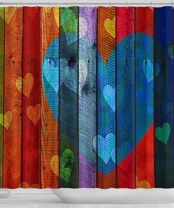 Lovely Heart Shower Curtain