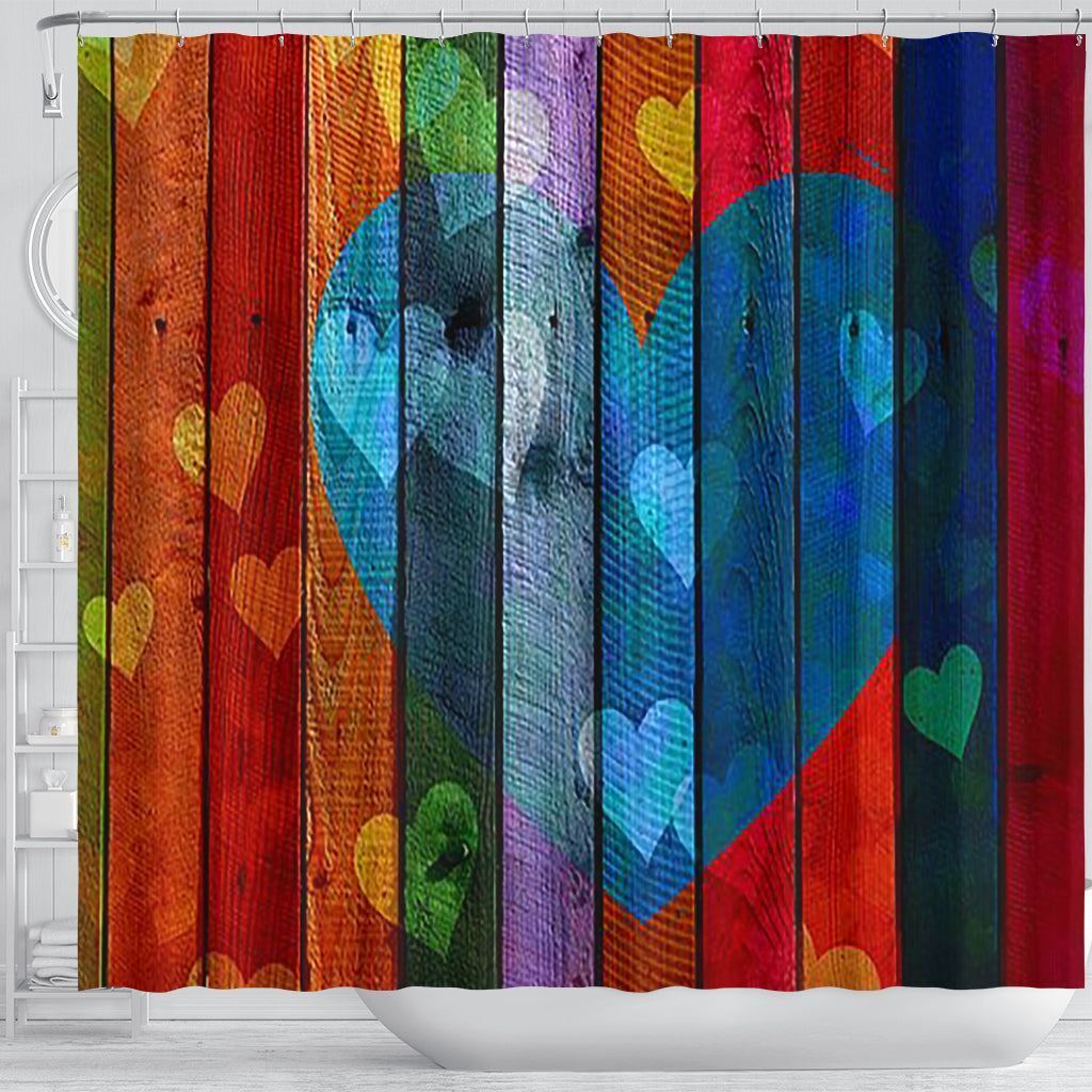 Lovely Heart Shower Curtain