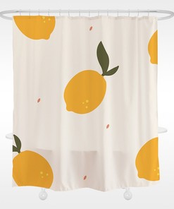 Lovely Lemon Shower Curtain for Funny Fruit Bathroom Decor - Shower Curtain Ideas
