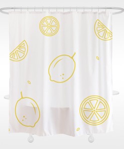 Lovely Lemon Shower Curtain for Funny Fruit Bathroom Decor - Shower Curtain Ideas