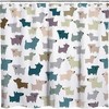 Lovely Multicolor Cartoon Dogs Shower Curtain, Cute Bathroom Decoration Curtains 