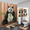 Lovely Panda Bamboo Waterproof Shower Curtain - Restroom Shower Curtains