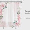 Lovely Pink Flowers Shower Curtain with Customizable Options for Your Bathroom