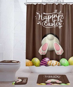Lovely Rabbit Easter Egg Waterproof Shower Curtain - Best Shower Curtains