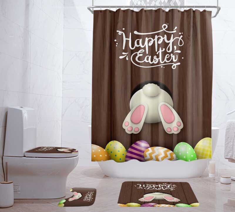 Lovely Rabbit Easter Egg Waterproof Shower Curtain - Best Shower Curtains