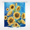 Lovely Sunflower Bath Shower Curtain with Floral Design for Bathroom Decor