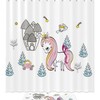 Lovely Unicorn Shower Curtain for Kids' Bathroom - Kids Bathroom Shower Curtain