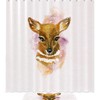 Lovely Watercolor Deer Printed Bathroom Tub Set With Waterproof Fabric Shower Curtain