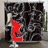Lovers Couple Theme Shower Curtain - African American Bathroom Decor