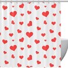 Loving Heart Pattern (2) Shower Curtain for Your Bathroom - Shower Curtains Colorful