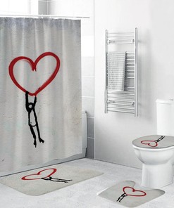 Loving Heart Shower Curtain for Your Bathroom - Best Shower Curtains