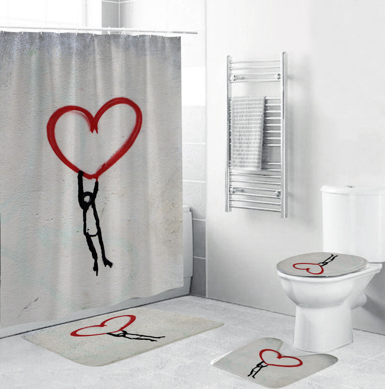 Loving Heart Shower Curtain for Your Bathroom - Best Shower Curtains