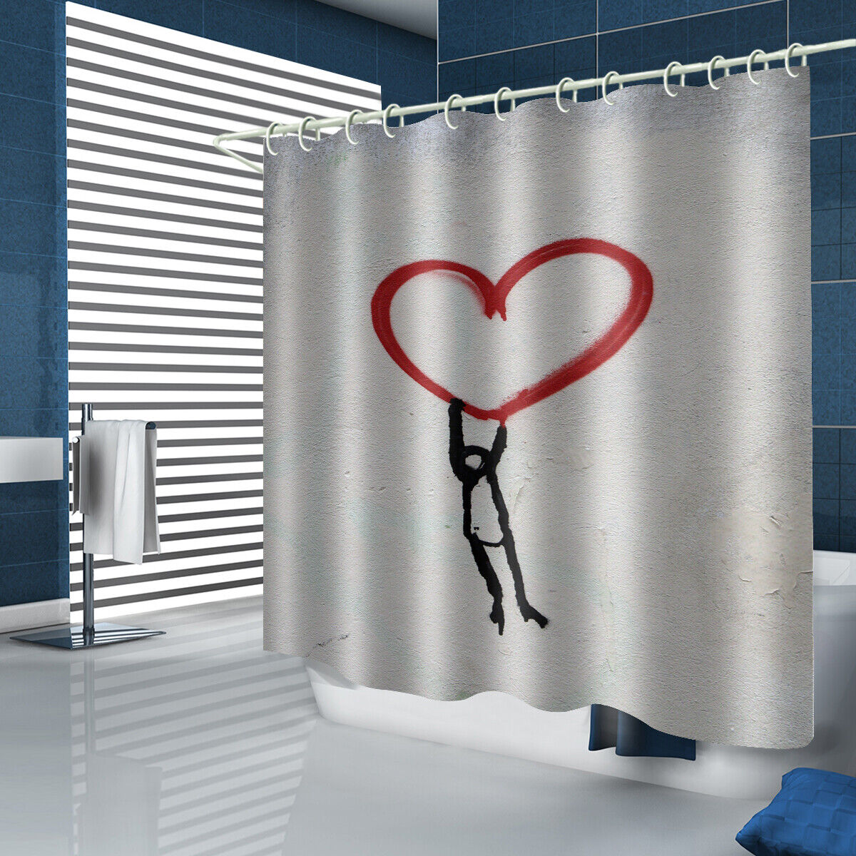 Loving Heart Shower Curtain for Your Bathroom - Best Shower Curtains
