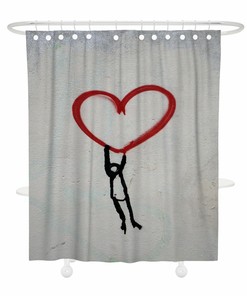 Loving Heart Shower Curtain for Your Bathroom - Best Shower Curtains