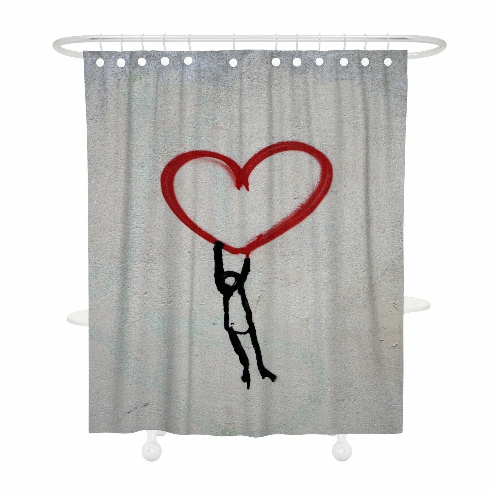 Loving Heart Shower Curtain for Your Bathroom - Best Shower Curtains