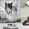 Loving Wolf Couple Shower Curtain for Your Bathroom - Restroom Shower Curtains