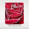 Low Poly Red Rose Shower Curtain for an Artistic Touch