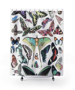 Luna Moth Butterfly Shower Curtain - Unique Print With Nature And Butterfly To Add An Artistic Touch To Your Bathroom