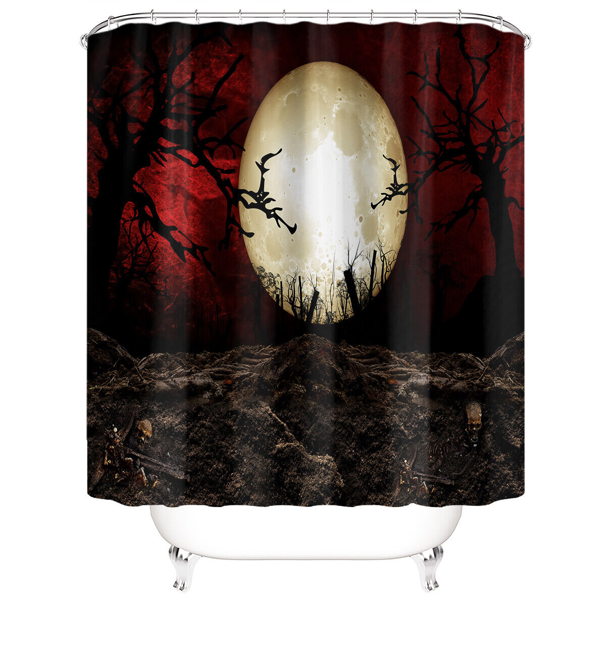 Lunar Phases Shower Curtain With Moon Quotes - Image 2
