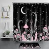 Lunar Phases Shower Curtain With Night Sky Quotes