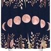 Lunar and Leafy: Moon Phase Shower Curtain for Space-Inspired Bathroom Decor